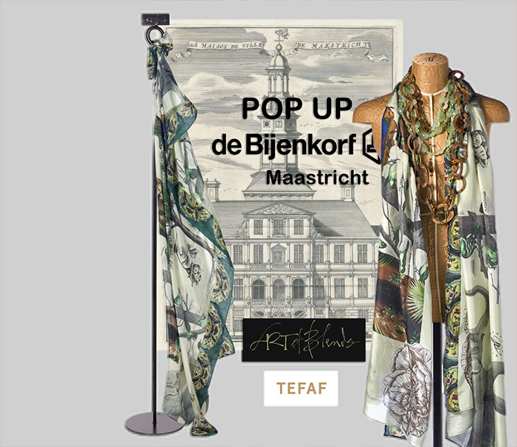 popup bijenkorf maastricht tefaf art of blends silk luxury scarves